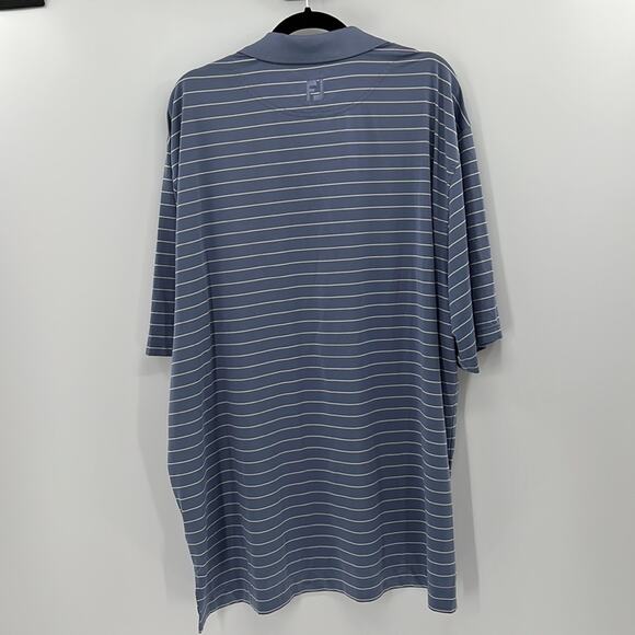 FJ FootJoy Performance Polo - Slate Blue/White - XXL - Picture 6 of 7
